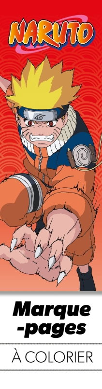 Couverture de Naruto : marque-pages à colorier : rouge