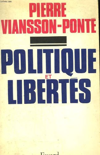 Couverture de Politique et libertes.