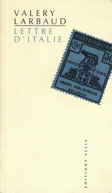 Couverture de Lettres d'Italie par Valery Larbaud