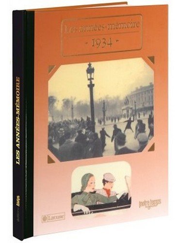 Couverture de 1934 Les Années-Mémoire par Collectif