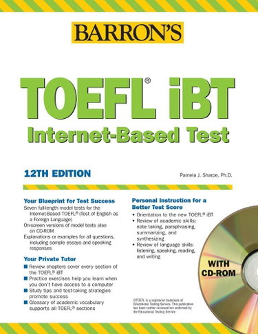 Couverture de Barron's TOEFL iBT Internet-Based Test with CD-ROM