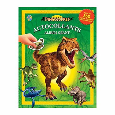 Couverture de DINOSAURES Album autocollant - Album autocollant 84 pages - Garçon - 3 ans