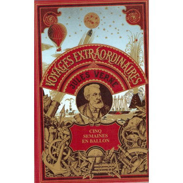 Couverture de Cinq semaines en ballon - voyage de découvertes en afrique par trois anglais
