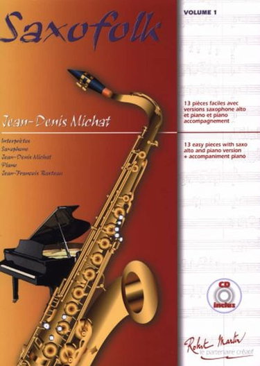 Couverture de ROBERT MARTIN DIVERS, MICHAT J.D. - SAXOFOLK Partition classique Bois Saxophone