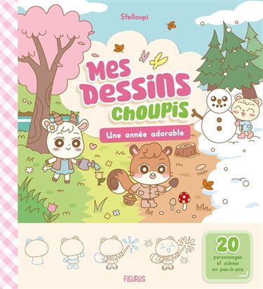 Couverture de Mes dessins choupis. Une année adorable