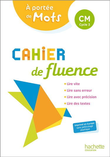 Couverture de A portée de mots CM, cycle 3 : cahier de fluence