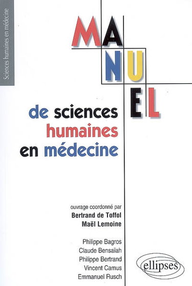 Couverture de Manuel de sciences humaines en médecine