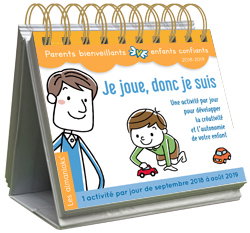 Couverture de Je joue, donc je suis : une idée de jeu par jour pour développer la créativité et l'autonomie de votre enfant : 1 activité par jour de septembre 2018 à août 2019