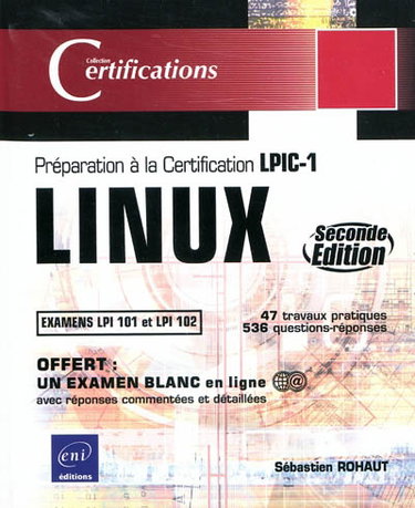 Couverture de Linux : préparation à la certification LPIC-1 : examens LPI 101 et LPI 102