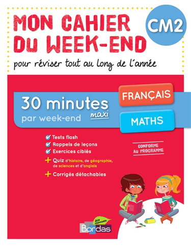Couverture de Mon cahier du week-end CM2 : français, maths : pour réviser tout au long de l'année