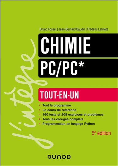 Couverture de Chimie PC, PC* : tout-en-un