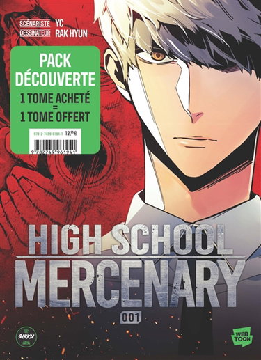 Couverture de High school mercenary : pack découverte : 1 tome acheté = 1 tome offert