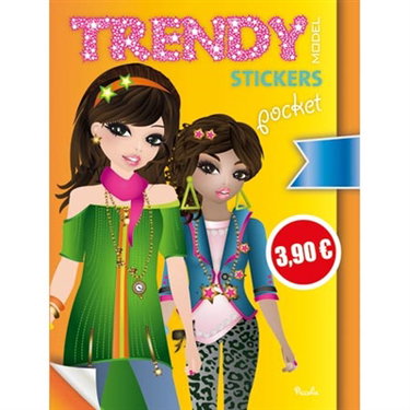 Couverture de Trendy stickers pocket : jaune