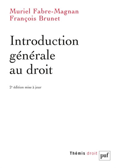 Couverture de Introduction générale au droit