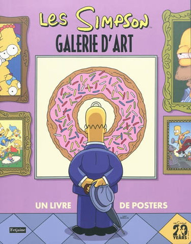 Couverture de Les Simpson, galerie d'art : un grand livre de posters