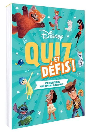 Couverture de DISNEY - Bloc - Quiz et Défis : 300 questions pour devenir incollable ! par Disney
