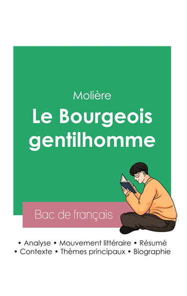 Couverture de Réussir son Bac de français 2023 : Analyse du Bourgeois gentilhomme de Molière par Molière