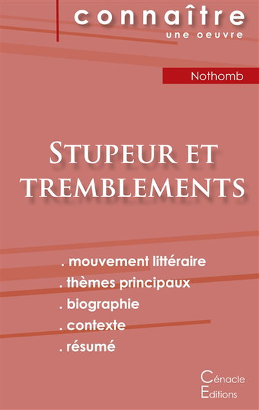 Couverture de Fiche de lecture Stupeur et tremblements de Amélie Nothomb (analyse littéraire de référence et résumé complet) par Amélie Nothomb