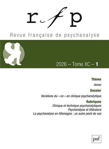 Couverture de Revue française de psychanalyse, n° 1 (2026). Aimer par Anonyme