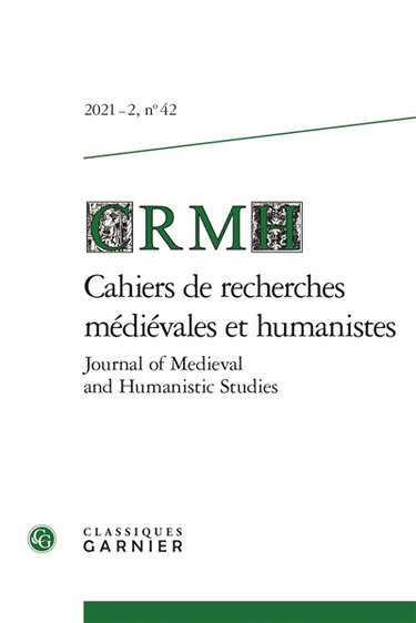 Couverture de Cahiers de recherches médiévales et humanistes, n° 42. Les miroirs des dames au tournant du Moyen Age et de la Renaissance. The ladies' mirrors at the turn of the Middle Ages and the Renaissance