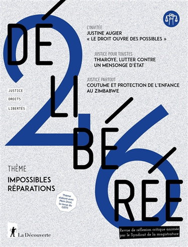 Couverture de Délibérée, n° 26. Impossibles réparations par Revue Délibérée