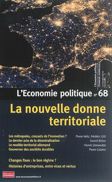 Couverture de Economie politique (L'), n° 68. La nouvelle donne territoriale par Collectif