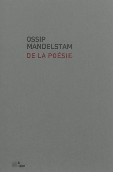 Couverture de De la poésie par Ossip Mandelstam
