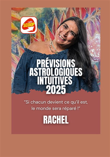 Couverture de Prevision Astrologique Intuitive 2025 : Si chacun devient ce qu'il est, le monde sera réparé par Rachel .