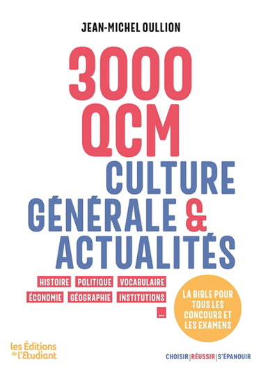 Couverture de 3.000 QCM : culture générale & actualités : spécial examens et concours par Jean-Michel Oullion