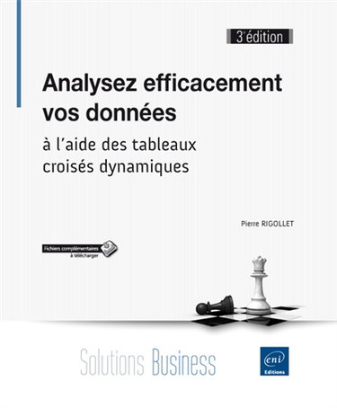 Couverture de Analysez efficacement vos données : à l'aide des tableaux croisés dynamiques par Pierre Rigollet