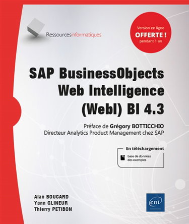Couverture de SAP BusinessObjects Web Intelligence (WebI) BI 4.3 par Alan Boucard