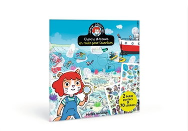 Couverture de AGATA POSTERS : Aventure : Cherche & trouve - 2 posters et 70 stickers par Paul Martin