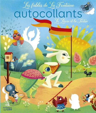 Couverture de Le lièvre et la tortue : autocollants par Jean de La Fontaine