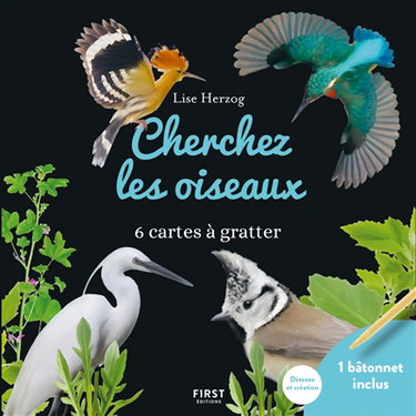 Couverture de Cherchez les oiseaux : 6 cartes à gratter par Lise Herzog