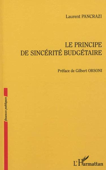 Couverture de Le principe de sincérité budgétaire