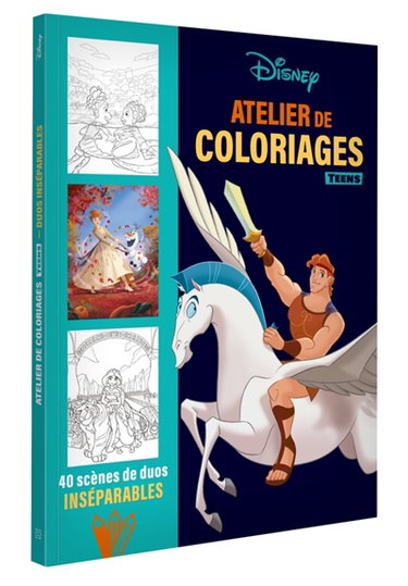 Couverture de DISNEY TEENS : Atelier de coloriages : Les duos inséparables