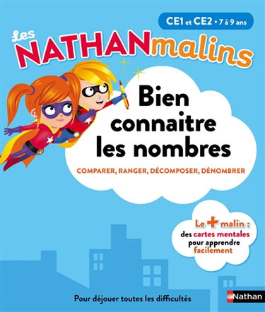 Couverture de Bien connaître les nombres, CE1 et CE2, 7 à 9 ans : comparer, ranger, décomposer, dénombrer par Isabelle Petit-Jean