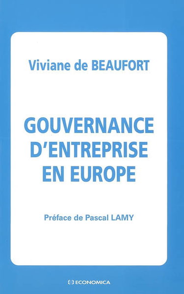 Couverture de Gouvernance d'entreprise en Europe par Viviane de Beaufort