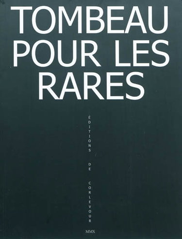 Couverture de Tombeau pour les rares par Nicolas Rozier