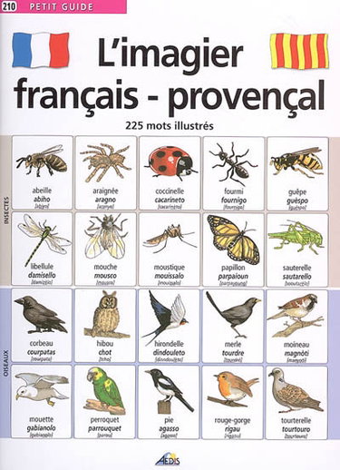 Couverture de L'imagier français-provençal : 225 mots illustrés par Henri Medori