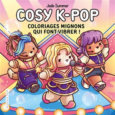 Couverture de Cosy k-pop : coloriages mignons qui font vibrer !