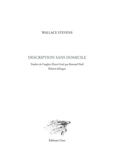 Couverture de Description sans domicile par Wallace Stevens
