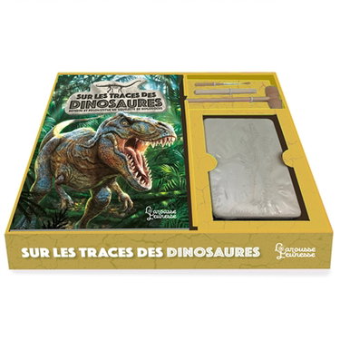 Couverture de Sur les traces des dinosaures : déterre et reconstitue un squelette de diplodocus par Thierry Olivaux