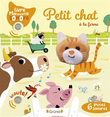 Couverture de Petit chat à la ferme par Emilie Collet