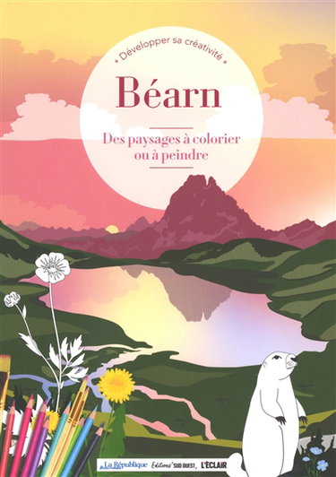 Couverture de Béarn : des paysages à colorier ou à peindre