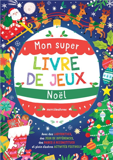 Couverture de Noël : mon super livre de jeux