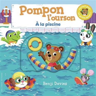 Couverture de Pompon l'ourson. A la piscine