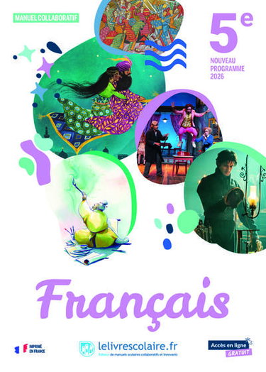 Couverture de Français 5e : manuel collaboratif : nouveau programme 2026