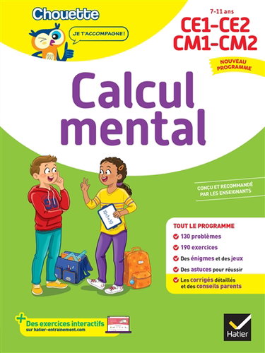 Couverture de Calcul mental : CE1, CE2, CM1, CM2, 7-11 ans : nouveau programme