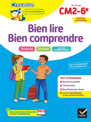 Couverture de Bien lire, bien comprendre : CM2, 6e, 10-12 ans : nouveau programme